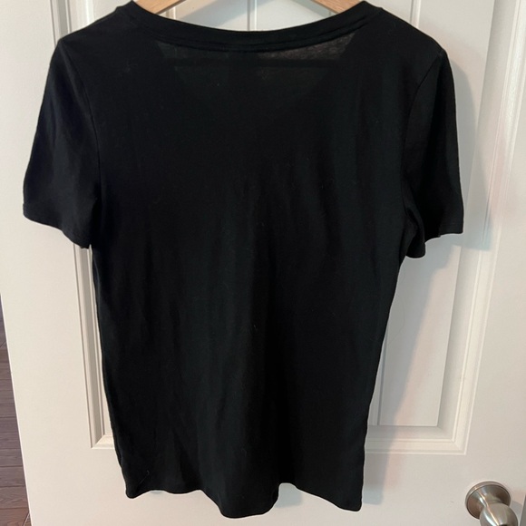 Victoria Secret Pink Black V Neck Tee - Picture 6 of 6
